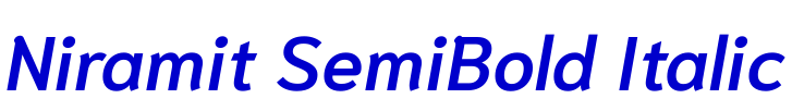 Niramit SemiBold Italic 字体